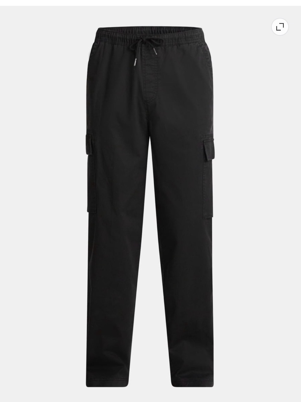 No Boundaries Black Men's Cargo Pants with Drawstring Waist